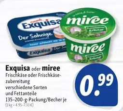 Nah & Frisch Exquisa oder miree Frischkäse oder Frischkäse-zubereitung Angebot