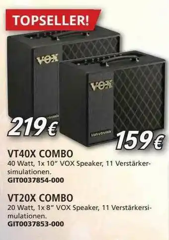 Music Store Vt40x Combo Angebot