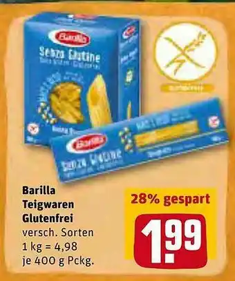 REWE Barilla Teigwaren Glutenfrei Angebot