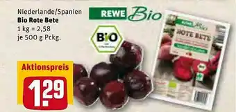 REWE Rewe Bio Rote Bete Angebot