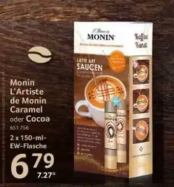 Selgros Monin L'artiste De Monin Caramel Oder Cocoa Angebot