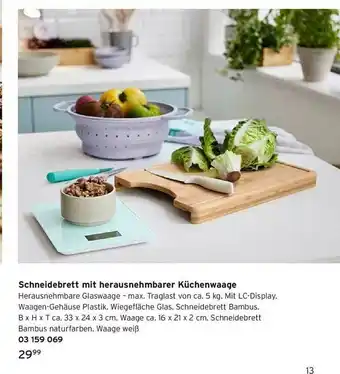 Tchibo Schneidebrett Mit Herausnehmbarer Küchenwaage Angebot