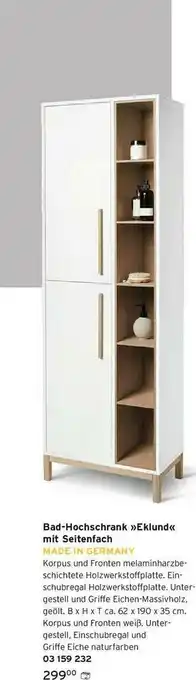 Tchibo Bad-hochschrank »eklund« Mit Seitenfach Angebot