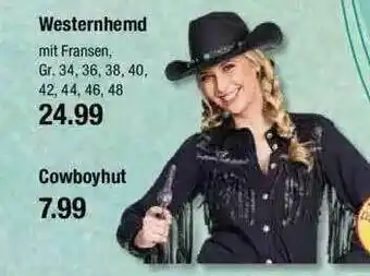 V Markt Westernhemd Cowboyhut Angebot