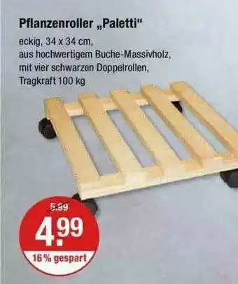 V Markt Pflanzenroller „paletti” Angebot