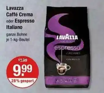 V Markt Lavazza Caffé Crema Oder Espresso Italiano Angebot