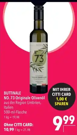 CITTI Markt BUTTINALE NO. 73 Originale Olivenöl Angebot
