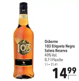 CITTI Markt Osborne 103 Etiqueta Negra Solera Reserva Angebot