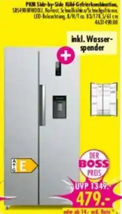 Möbel Boss PKM Side-by-Side Kühl-Gefrierkombination Angebot