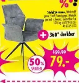 Möbel Boss Stuhl Susanne, Weichstoff grau, Stoff Sattin grau, Mehrfach genutzbar, leicht, bis 120 kg Angebot