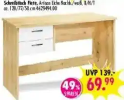 Möbel Boss Schreibtisch Fiete, Artisan Eiche Nussb. / weiß Angebot