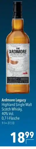 CITTI Markt Ardmore Legacy Highland Single Malt Scotch Whisky Angebot