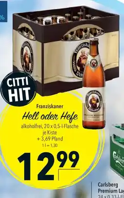 CITTI Markt Franziskaner Hell oder Hefe Angebot