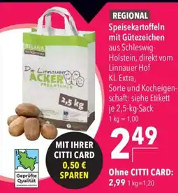 CITTI Markt Speisekartoffeln mit Gütezeichen Angebot
