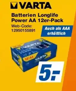 Expert VARTA Batterien Longlife Power AA 12er-Pack Angebot