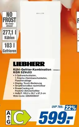 Expert LIEBHERR Kühl-Gefrier-Kombination KGN 52Vc03 Angebot