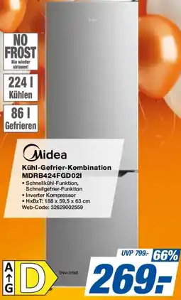 Expert Midea Kühl-Gefrier-Kombination MDRB424FGD02l Angebot