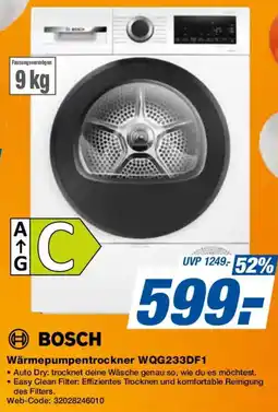 Expert BOSCH Wärmepumpentrockner WQG233DF1 Angebot