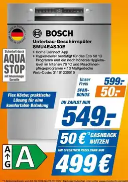Expert BOSCH Unterbau-Geschirrspüler SMU4EAS30E Angebot