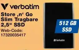 Expert Verbatim Store,n' Go Slim Tragbare 2,5" SSD Angebot