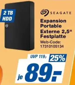 Expert SEAGATE Expansion Portable Externe 2,5" Festplatte Angebot