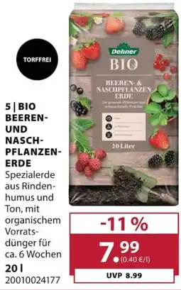 Dehner Dehner BIO BEEREN- & NASCHPFLANZEN ERDE Angebot