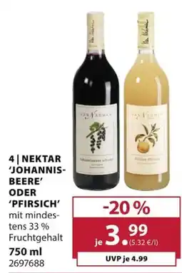 Dehner NEKTAR 'JOHANNIS-BEERE' ODER 'PFIRSICH' Angebot