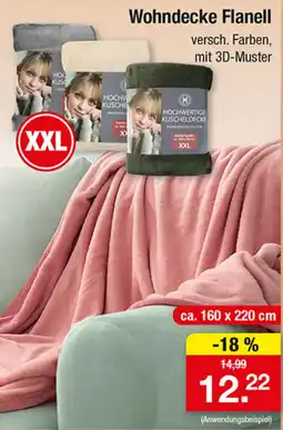 Zimmermann Wohndecke Flanell Angebot