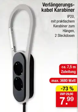 Zimmermann Verlängerungskabel Karabiner Angebot