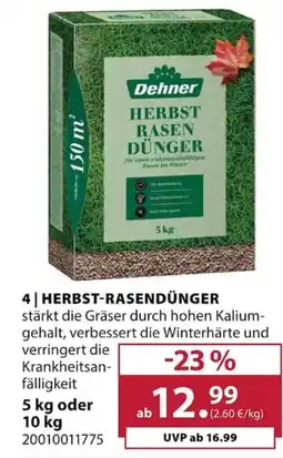 Dehner Dehner HERBST RASEN DÜNGER Angebot