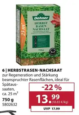 Dehner Dehner HERBST RASEN NACHSAAT Angebot