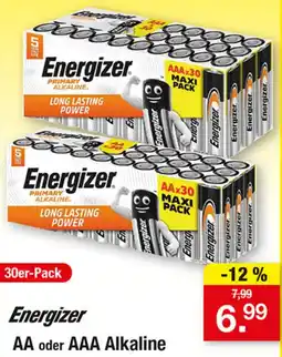 Zimmermann Energizer AA oder AAA Alkaline Angebot