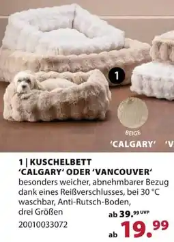 Dehner KUSCHELBETT 'CALGARY' ODER 'VANCOUVER' Angebot