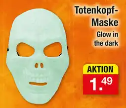 Zimmermann Totenkopf-Maske Glow in the dark Angebot