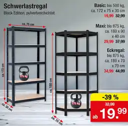 Zimmermann Schwerlastregal Black Edition, pulverbeschichtet Angebot