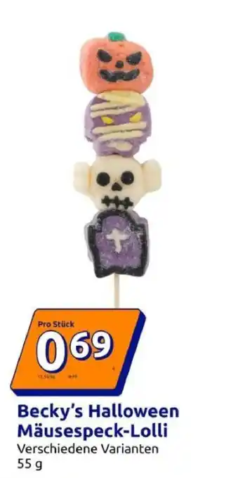 Action Becky's Halloween Mäusespeck-Lolli Angebot