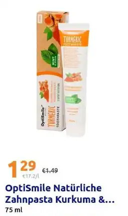 Action OptiSmile Natürliche Zahnpasta Kurkuma Angebot