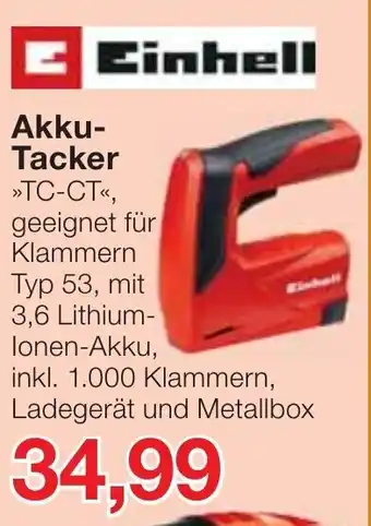 Jawoll Einhell Akku-Tacker | TC-CT Angebot