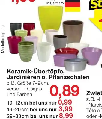 Jawoll Keramik-Ubertopfe, Jardinieren o. Pflanzschalen Angebot