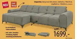 Franz Knuffmann Eckgarnitur, Bezug Cord, Füße schwarz Angebot