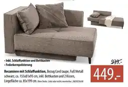 Franz Knuffmann Recamiere mit Schlaffunktion Angebot
