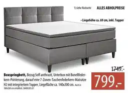 Franz Knuffmann Boxspringbett, Bezug Soff anthrazit Angebot
