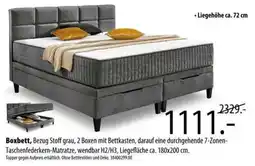 Franz Knuffmann Boxbett, Bezug Stoff grau Angebot