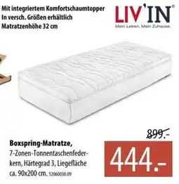 Franz Knuffmann LIV'IN Boxspring-Matratze Angebot