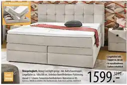 Franz Knuffmann Boxspringbett, Bezug Cord light greige Angebot