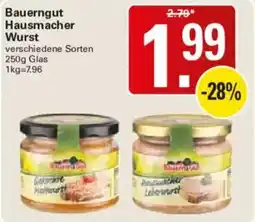 WEZ Bauerngut Hausmacher Wurst Angebot