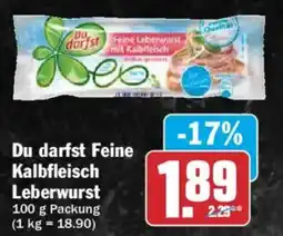 AEZ Du darfst Feine Kalbfleisch Leberwurst Angebot