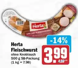 AEZ Herta Fleischwurst ohne Knoblauch Angebot