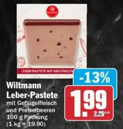 AEZ Wiltmann Leber-Pastete mit Geflügelfleisch und Preiselbeeren Angebot