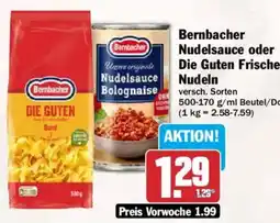 AEZ Bernbacher Nudelsauce oder Die Guten Frische Nudeln Angebot